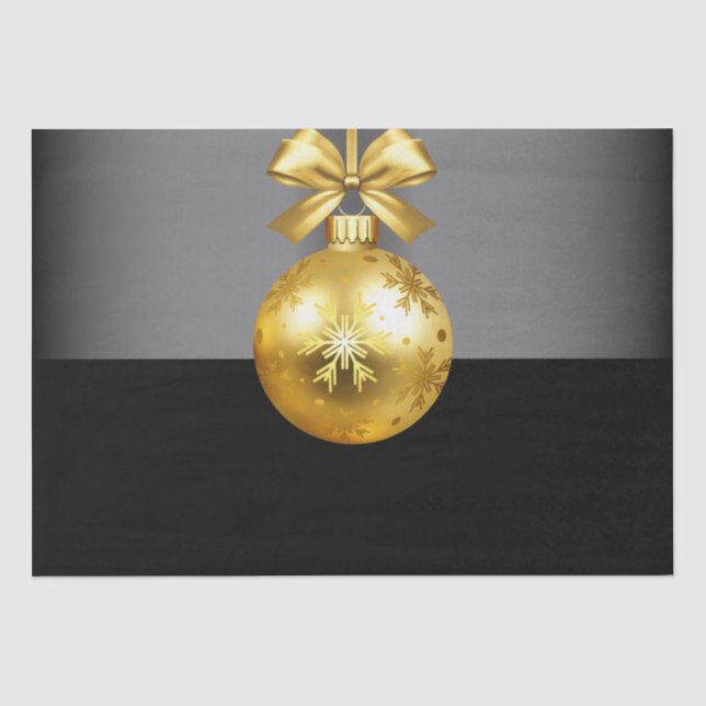 Mousseline Papier Tissu Gold Orament (Recto)