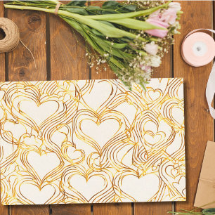 Mousseline Papier Tissu Golden Heart