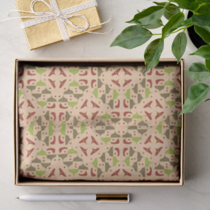 Mousseline Papier Tissu Graphique Moderne Rétro Bohème