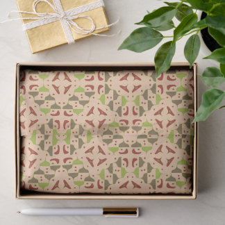 Mousseline Papier Tissu Graphique Moderne Rétro Bohème