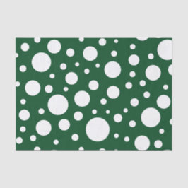 Mousseline Papier Tissu Green Spots