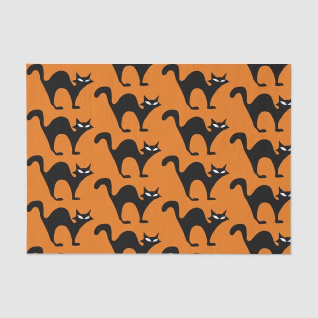 Mousseline Papier Tissu Halloween (Recto)