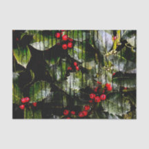 Papier Tissu Horizontal Holly Berry