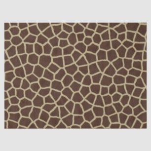 Mousseline papier tissu imprimé girafe