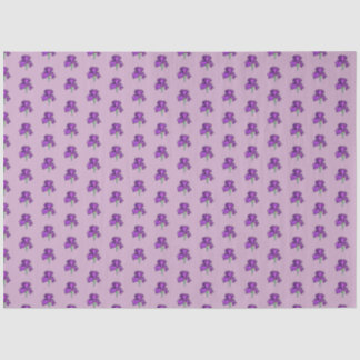Mousseline Papier Tissu Iris Violet