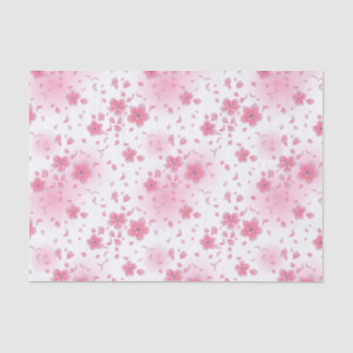 Mousseline Papier Tissu Japonais asiatique en fleur de cerisi