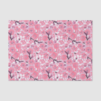 Mousseline Papier Tissu Japonais asiatique en fleur de cerisi