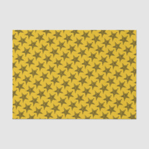 Mousseline Papier Tissu Jaune Doré