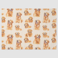 Papier Tissu Joie Golden Retriever