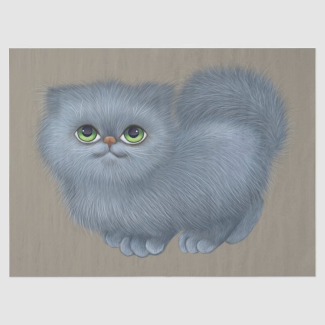 Mousseline papier tissu kitten souple (Recto)