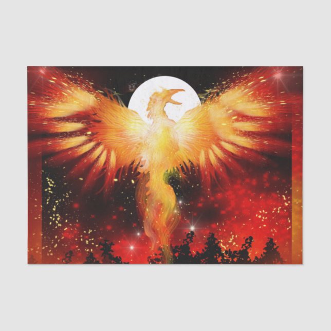 Mousseline Papier Tissu Levant Phoenix (Recto)