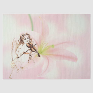 Mousseline Papier Tissu Lily Flower et Angel Giant