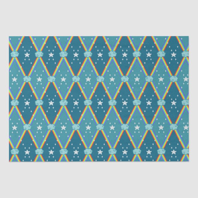 Mousseline Papier Tissu Lucky Stars (Recto)