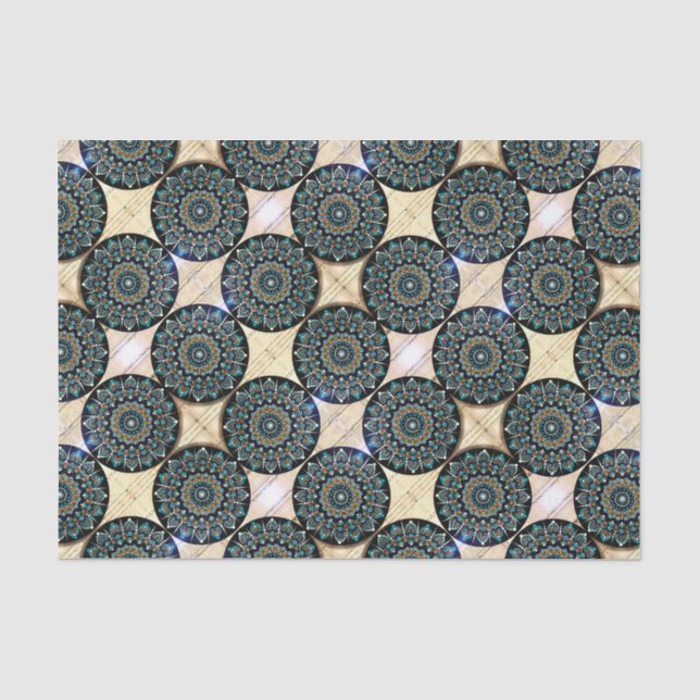 Mousseline Papier Tissu Mandala (Recto)