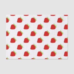 Mousseline Papier Tissu Motif à la fraise mûre