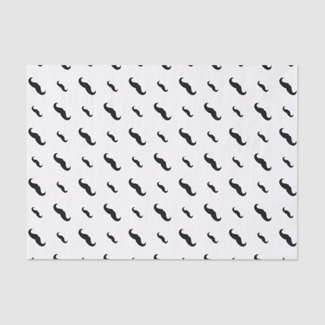 Mousseline Papier Tissu Moustache (Recto)