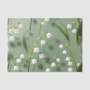 Mousseline Papier Tissu Muguet Sage