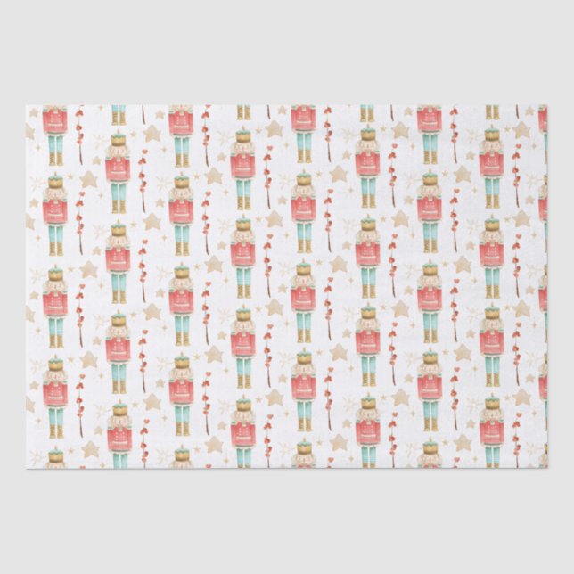 Mousseline Papier Tissu Nutcracker de Noël (Recto)