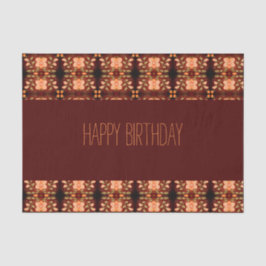 Mousseline Papier Tissu Orange and Peach Flowday