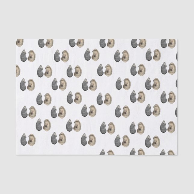 Mousseline Papier Tissu Oyster Shell (Recto)