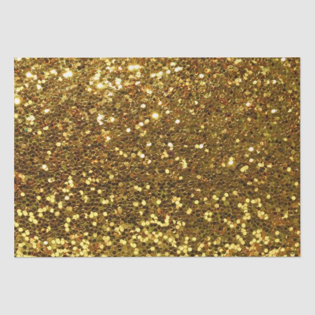 Mousseline Papier Tissu/Parties scintillant Or (Recto)