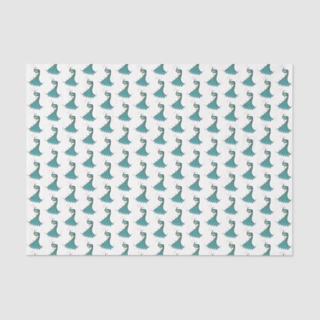 Mousseline Papier Tissu Peacock (Recto)