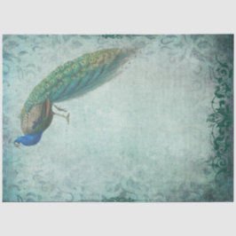 Mousseline Papier Tissu Peacock pour l'artisanat et le collag