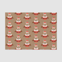 Papier Tissu père Noël Owl