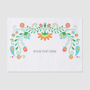 Mousseline Papier Tissu Personnalisé Fiesta Mexicain