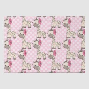 Mousseline Papier Tissu Personnalisé Giraffe Girl Baby