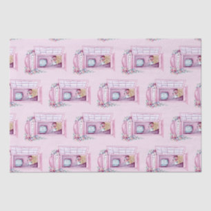 Mousseline Papier Tissu Pink Phone Booth