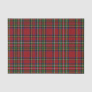 Mousseline Papier Tissu Plaid Motif Tartan