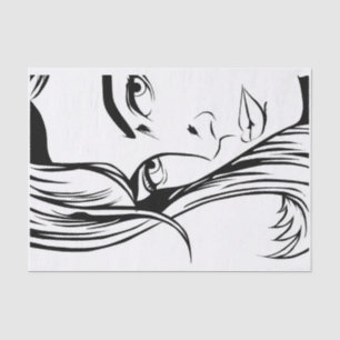 Mousseline Papier Tissu Pop Art Woman