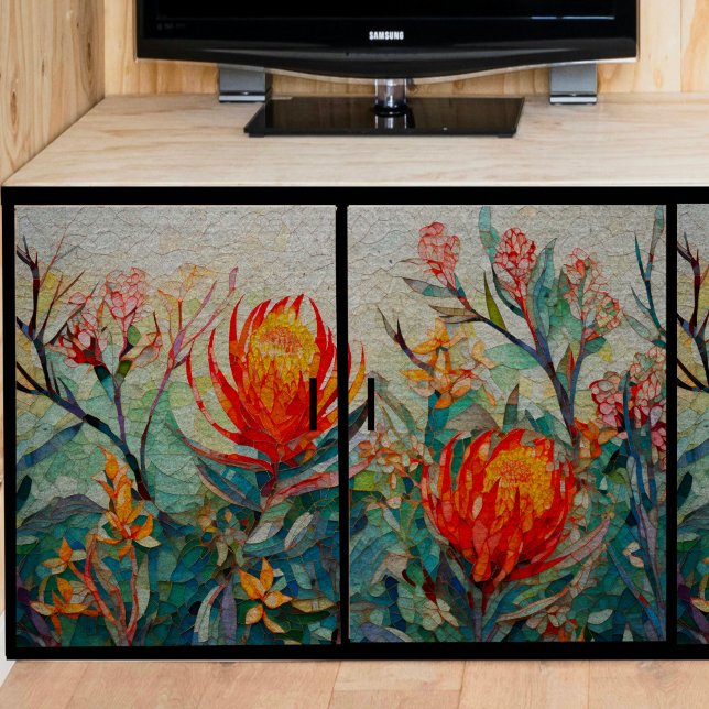 Mousseline Papier Tissu Protea Decoupage (Créateur téléchargé)