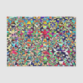 Mousseline Papier Tissu PSYCHÉDÉLIQUE