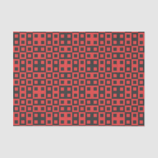 Mousseline Papier Tissu PSYCHÉDELIQUE NOIR ET ROUGE