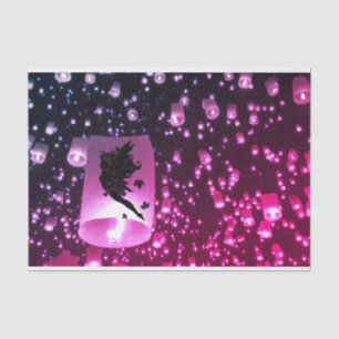 Mousseline Papier Tissu Purple Luminaires