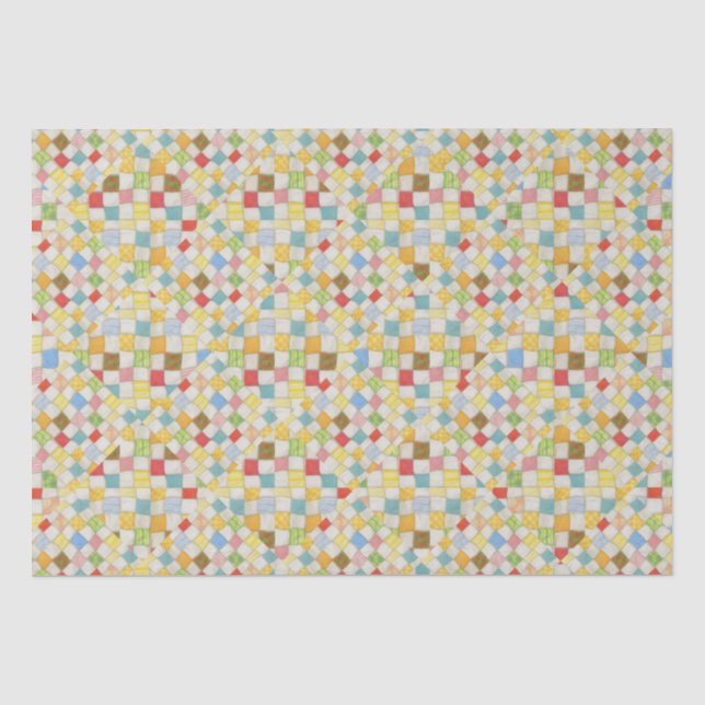 Mousseline Papier Tissu QUILT MOSAIC (Recto)