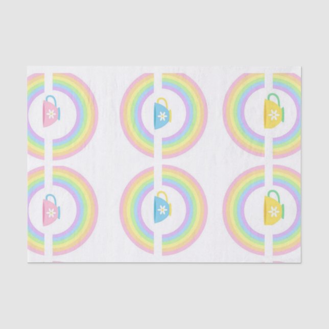Mousseline Papier Tissu Rainbow (Recto)
