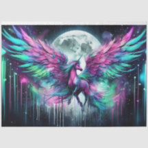 Papier Tissu Rainbow Pegasus