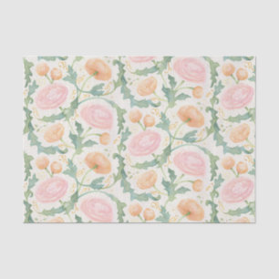 Mousseline Papier Tissu Ranunculus Radieux