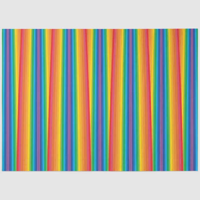Mousseline Papier Tissu Retro Rainbows (Recto)