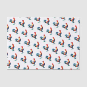 Mousseline Papier Tissu Rooster