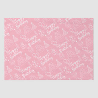 Mousseline Papier Tissu Rose Anniversaire