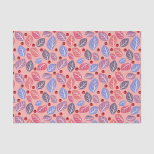 Mousseline Papier Tissu Rose Feuille Spring