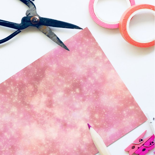 Mousseline Papier Tissu rose Shimmer Galaxy (Créateur téléchargé)