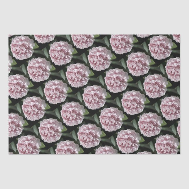 Mousseline Papier Tissu Set 2 feuilles Belle Peony Rose  (Recto)