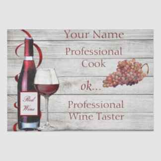 Mousseline Papier Tissu Set 2 Prof. Vin Taster PERSONNALISÉ