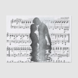 Mousseline Papier Tissu Sound of Love