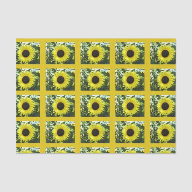 Mousseline Papier Tissu Tournesol (Recto)